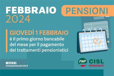 Pensione febbraio calendario dei pagamenti e novità sul cedolino