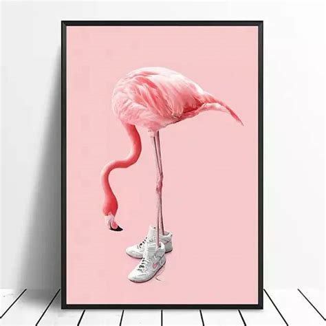 Nordic Moderne Stil Rosa Sch Nheit Flamingos Minimalismus Leinwand