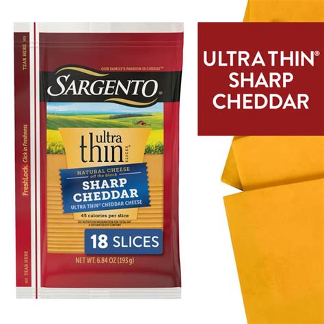 Food Lion Sargento Ultra Thin Sliced Sharp Natural Cheddar Cheese Same