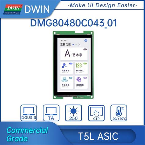 Dwin Hmi Inch Resolution Commercial Grade Smart Tft Lcd