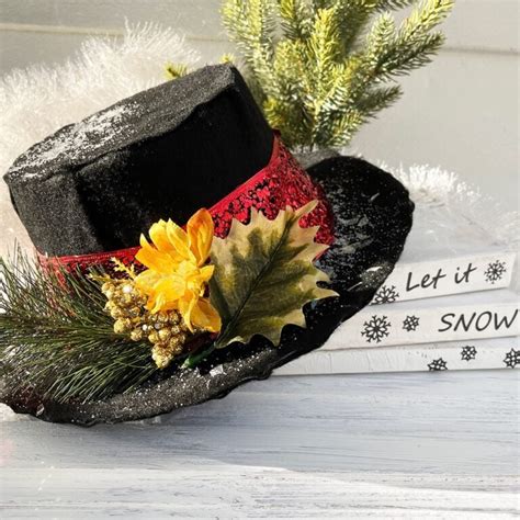 DIY Snowman Hat made from Dollar Store Supplies