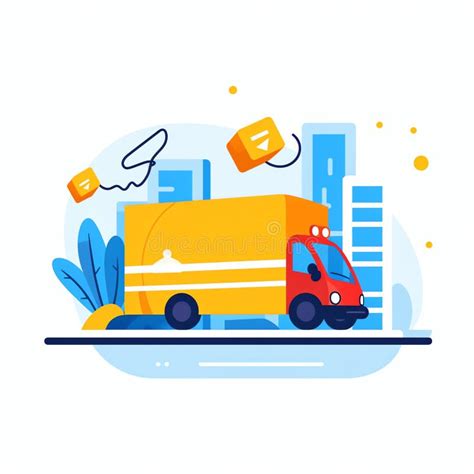 Generative Ai Delivery Service Concept Stock Illustration