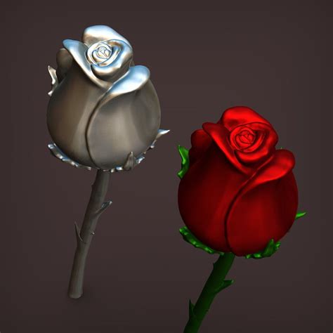 Rose Stl Digital File For 3D Printing Etsy