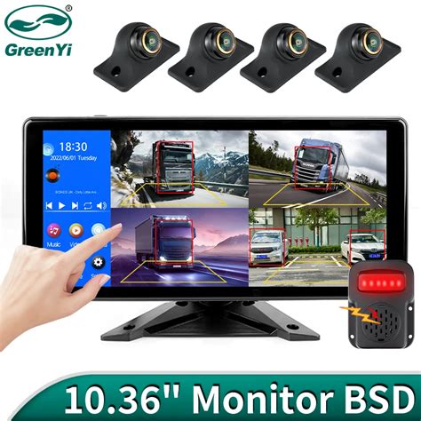 10 36 Inch Touch Screen 4 Channel Split Screen Car MP4 DVR Monitor With