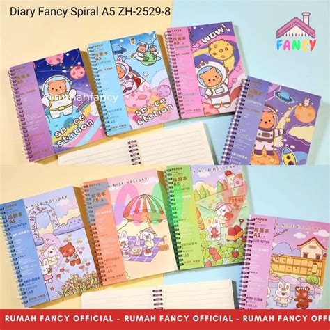 Jual Buku Diary Spiral Notes Spiral A Jqxq Motif Girl Anime Cute