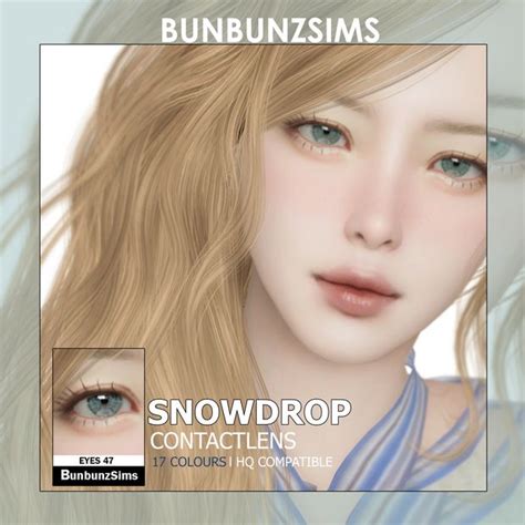 Snowdrop Eyes 17 Colours BunbunzSims Sims 4 Cc Eyes Sims 4 Cc