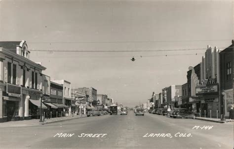 Main Street Lamar Co Colorado Postcard