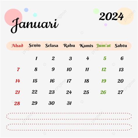 January 2024 Calendar Indonesia - Angil Meghan