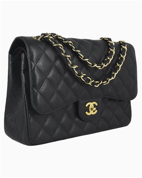 Bolsa Chanel Original Double Flap Jumbo Preta Feminina