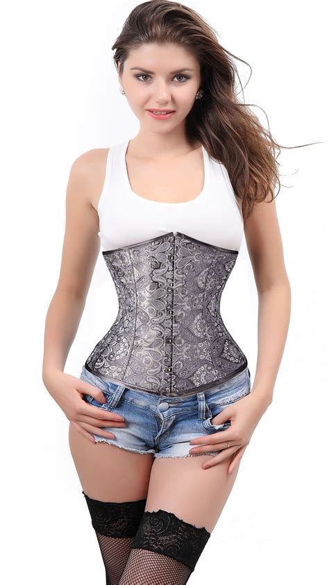 Sayfut Sayfut Women Vintage Jacquard Underbust Corset Lingerie Waist