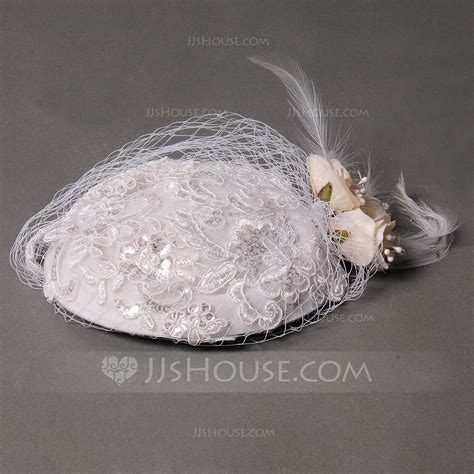 Elegant Lacesilk Flower Fascinators 042063468 Headpieces Jjs House