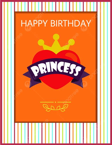 Happy Birthday Princess Card Vector Banner Template Download On Pngtree