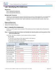 7 1 4 9 Lab Identifying IPv4 Addresses Lab Identifying IPv4