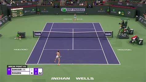 Maria Sakkari Vs Shelby Rogers Highlights Wta Bnp Paribas Open