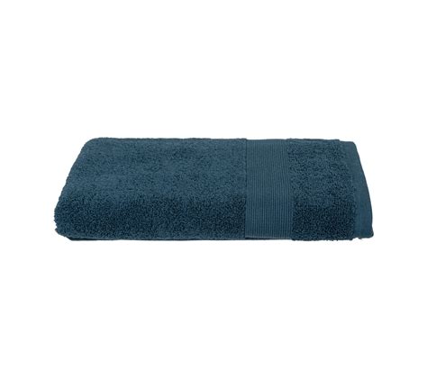 Drap De Bain En Coton Bleu Egéen Tissu Éponge 70 X 130 Cm Serviette