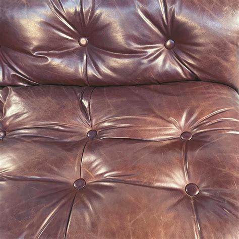 Italian Midcentury Brown Leather Soriana Sofa By Afra Tobia Scarpa