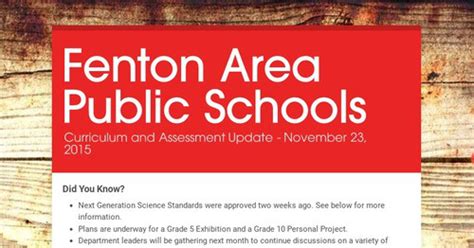 Fenton Area Public Schools | Smore Newsletters