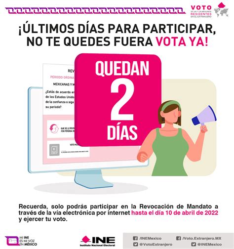 Voto Extranjero On Twitter Ltimos D As Para Participar En La