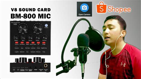 How To Set Up Your V8 SOUND CARD And BM 800 Condenser Microphone