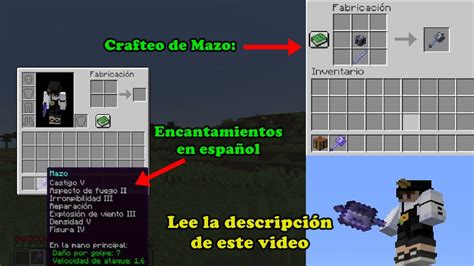 Crafteo Mazo Y Encantamientos Mazo Oficial En Minecraft Como