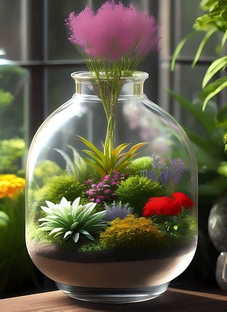 Ai Generowane Terrarium Kwiaty Darmowy Obraz Na Pixabay Pixabay