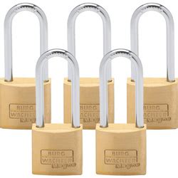 Burg Wachter MAGNO Brass Keyed Alike Padlock Set 40mm LS Toolstation