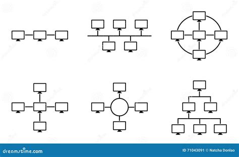 Network Topology Internet Connection Vector Illustration Stock Vector ...