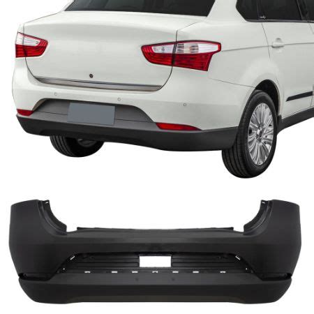 Para Choque Traseiro Fiat Grand Siena Preto Liso Dts I Mercadocar