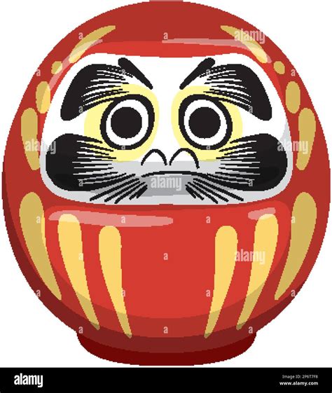 Daruma Japanese Wish Doll Illustration Stock Vector Image Art Alamy