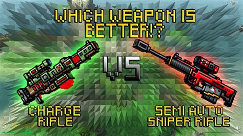 Pixel Gun D Charge Rifle Vs Semi Auto Sniper Rifle Youtube