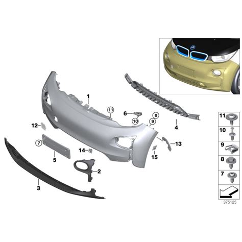 Cache inférieur de pare chocs avant Pièce d origine BMW 51117296817