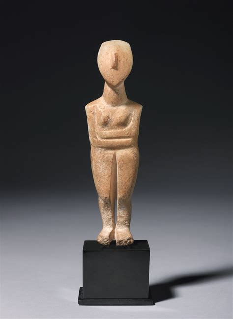 Cycladic Female Figure Early Spedos Variety C 2 600 BC Marble