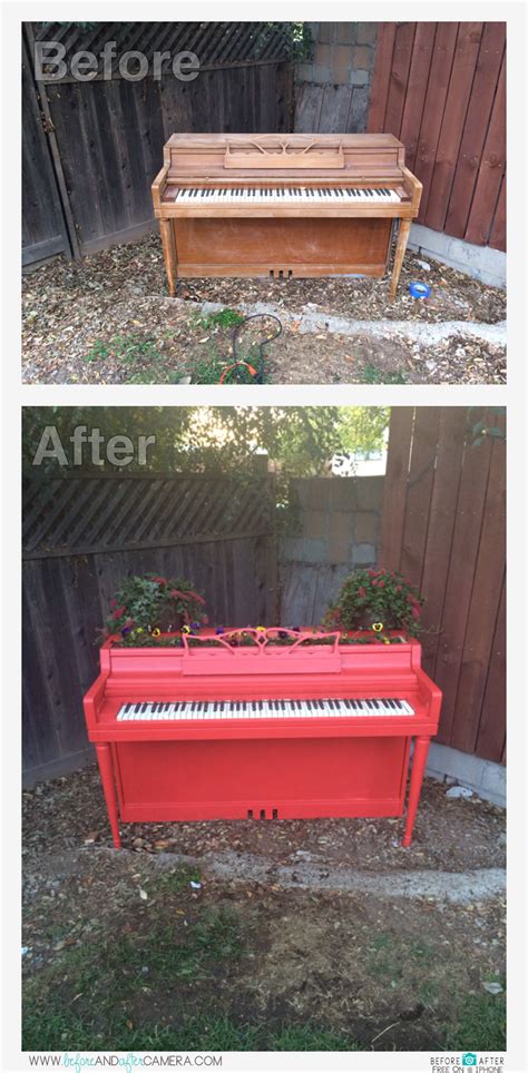 Diy With An Old Piano Made Into A Planter In The Garden Posted From