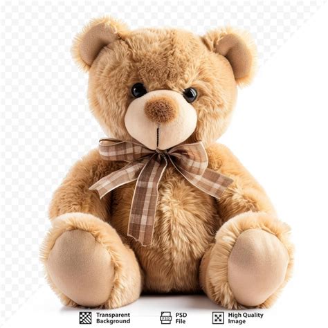 Premium PSD Cute Teddy Bear Isolated On White Isolated Background