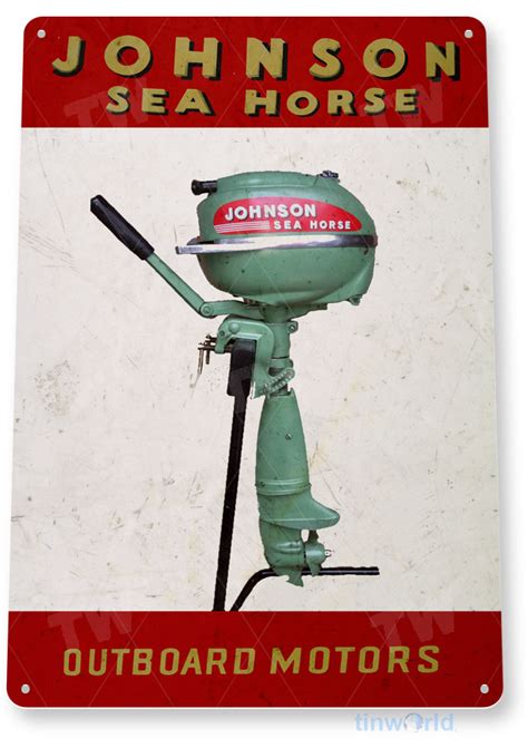 Johnson Outboard-Motors Sign C603 - TinWorld Fishing Signs, tinsign.com