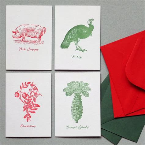 Vintage Christmas Dinner Christmas Card Pack By Wolf Ink