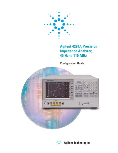 Agilent A Precision Impedance Analyzer Hz To Manualzz