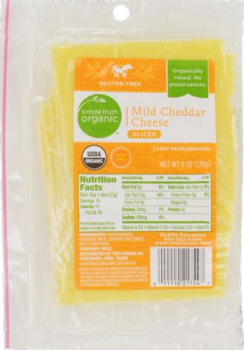 Simple Truth Organic Mild Cheddar Cheese Singles Oz Ralphs