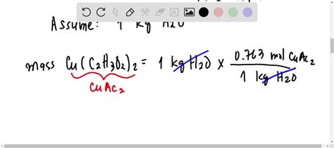 Solved Calculate The Massvolume Percentage Of A 0763 M Solution Of Copper Acetate Cuc2h3o2