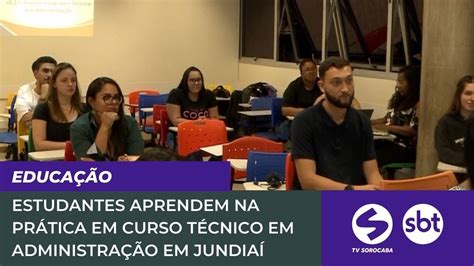 Estudantes aprendem na prática em curso técnico em administração em