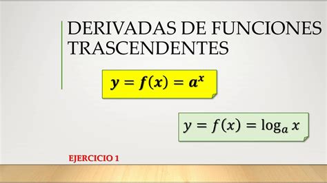 Derivada De Funciones Trascendentes Youtube