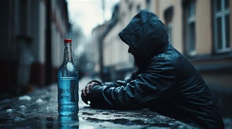 Hombre Con Una Botella De Alcohol Generativo Ai Foto Premium