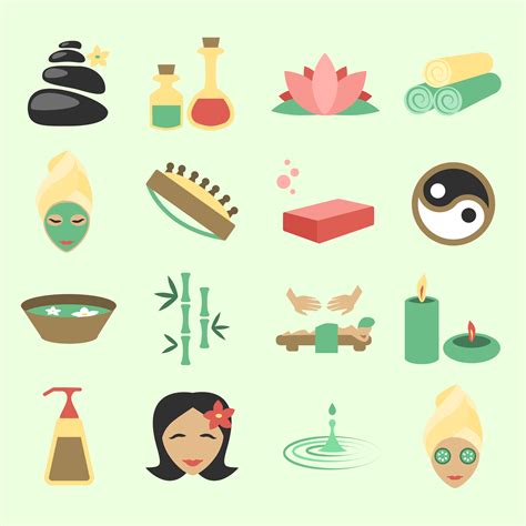 Spa Icons Set Vector Art At Vecteezy