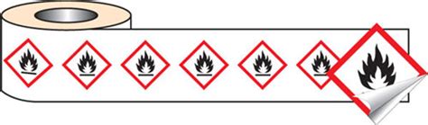 Slater Safety 250 S A Labels 100x100mm GHS Label Flammable