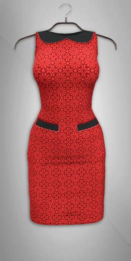 Second Life Marketplace Fission Olivia Pencil Dress Red