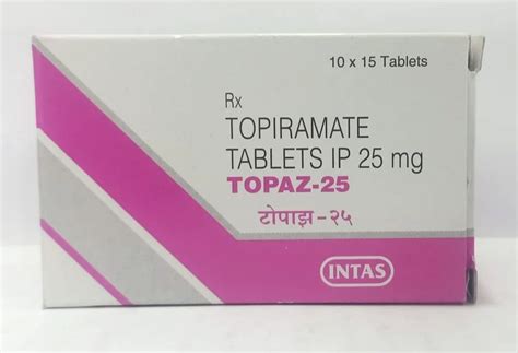 Topiramate 25 Mg Tablet 10 X 15 Tablets Treatment Treatment Of