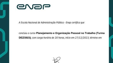 Saiba Como Baixar O Certificado No Enap Para Avalia O De Desempenho