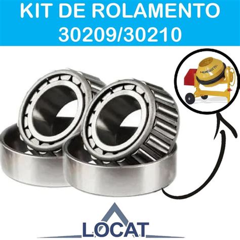 Kit Rolamento 30210 E 30209 Para Betoneiras Parcelamento Sem Juros