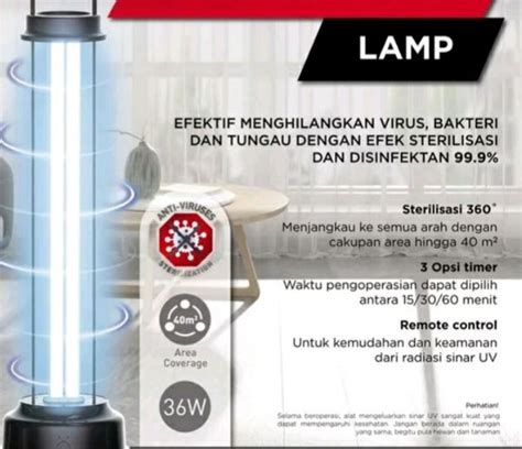 Jual Lampu Uv Disinfektan Lampu Uv Standing 36 W Krisbow Di Lapak Dpk