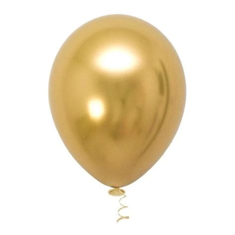 Balão Bexiga Cromado Dourado Ouro Latex Metalizado Croma Brilhante